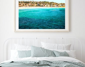 Bondi Blues - Photography Print - Wall Art Photo Poster  - Sydney Australia - Bondi Beach Surfers Ocean Iconic Water Aqua Blue Summer Decort