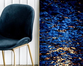 Sydney Harbour Shimmer - Fine Photography Print - kunst aan de grote muur foto - goud marineblauw - oceaanwatergolven - modern kustdecor, Australië