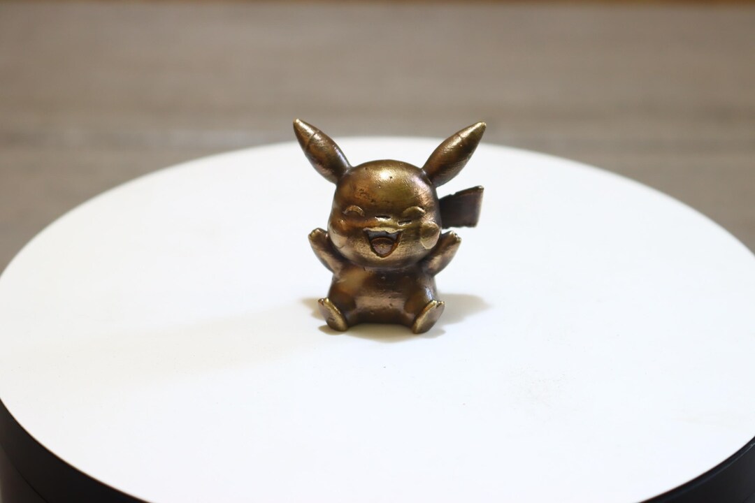 Solid Bronze Baby Pikachu Statue 1.5 Inches Tall - Etsy