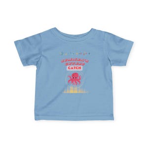 Cute Baby Tee with Octopus Design, Summer Fun Shirt, Toddler Top, Kids Apparel, Nautical Baby Outfit