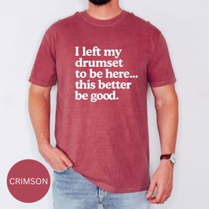 Comfort Colors Drummer Tshirt crew neck Fathers Day Drums Gift, Drummer Dad T-Shirt for Husband, Drumming Dad Retro Tee Gift for Him