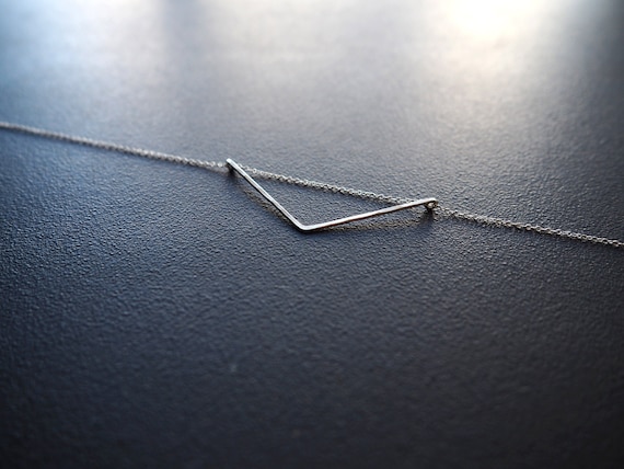 Small Oblique Triangle Necklace