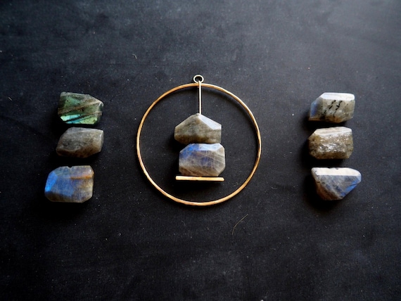 Circle + T-Bar + Kyanite Necklace