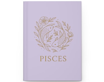 Pisces 2026 Manifestation Journal | Hardcover Zodiac Notebook | Personalized Goal Planner | Horoscope Gift for Her