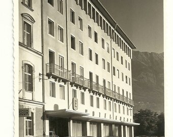 Vintage 1940's Innsbruck Austria Postcard RPPC Old cars