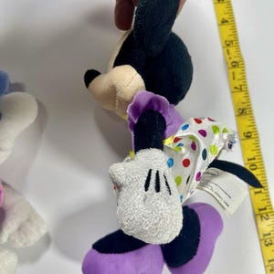 Disney Plush Lot Daisy Duck & Minnie Mouse Birthday Polka Dot 9-10” Stuffed Animals Set Kids Gift Disney Toys Cute Soft image 9