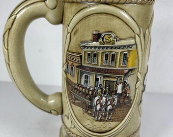Vintage Stroh's Beer Stein Ceramarte Brazil Heritage Beer Mug 31489