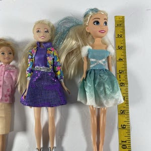 Barbie Doll Lot of 3 Skipper & Stacie Sisters + Elsa Style Princess Doll Mattel Disney 9-11” Fashion Dolls Preowned image 16