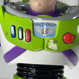 Disney Store Buzz Lightyear Talking Figure Toy Story 4 Bonnie Foot Non Working For Parts Repair Pixar Collectible image 3