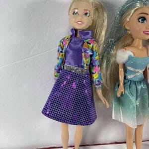 Barbie Doll Lot of 3 Skipper & Stacie Sisters + Elsa Style Princess Doll Mattel Disney 9-11” Fashion Dolls Preowned image 2