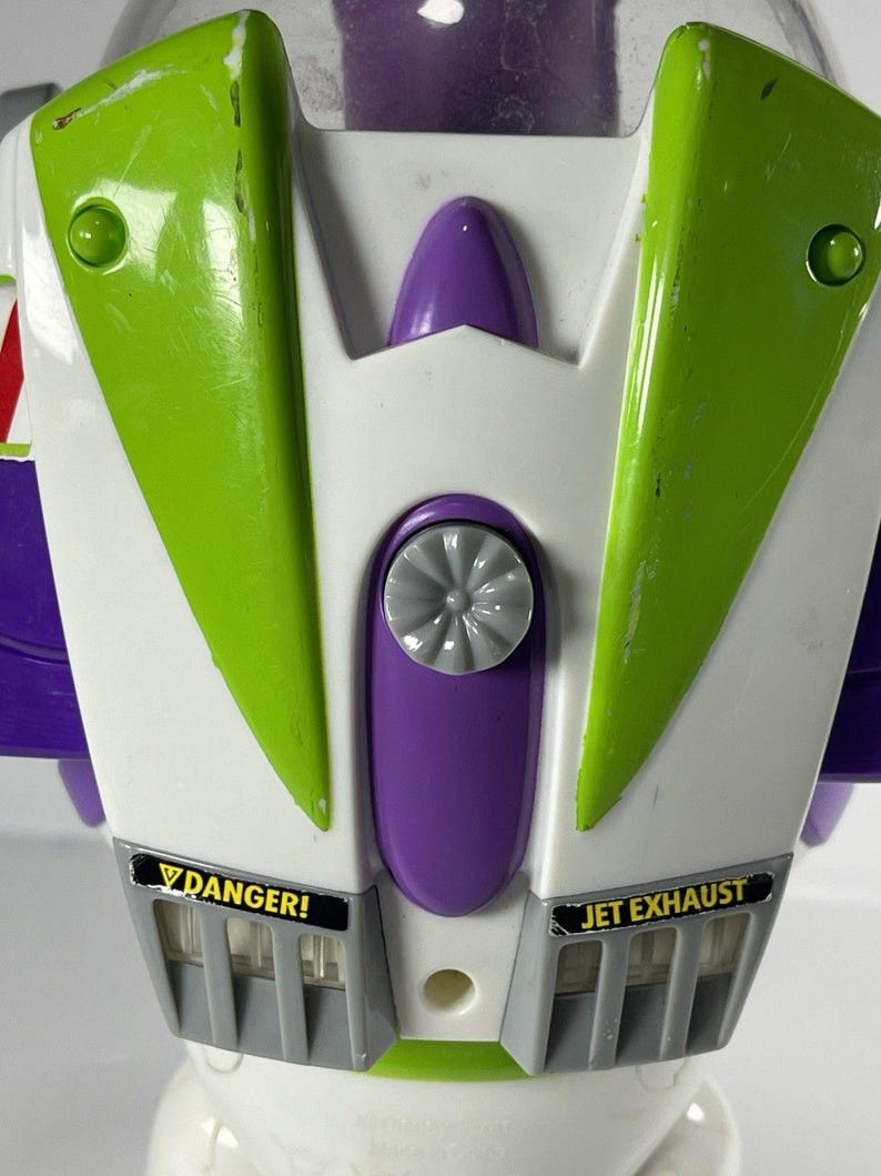 Disney Store Buzz Lightyear Talking Figure Toy Story 4 Bonnie Foot Non Working For Parts Repair Pixar Collectible image 9