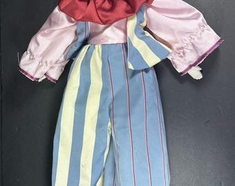 Rare Vintage Creaciones Carmina Harlequin Porcelain Doll 25” Spain Clown Collector Doll Decorative Figure