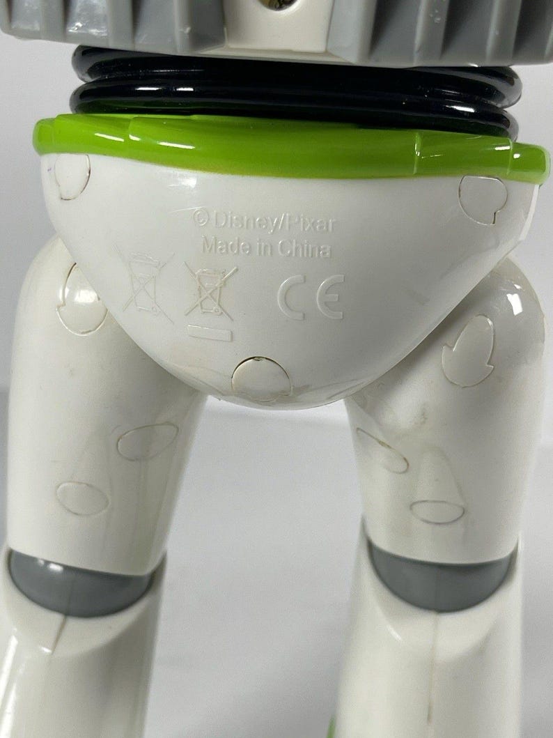 Disney Store Buzz Lightyear Talking Figure Toy Story 4 Bonnie Foot Non Working For Parts Repair Pixar Collectible image 12