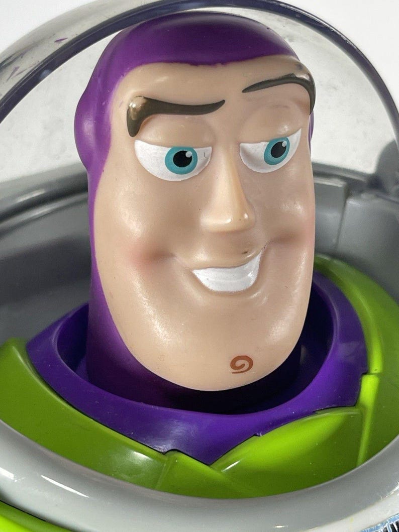 Disney Store Buzz Lightyear Talking Figure Toy Story 4 Bonnie Foot Non Working For Parts Repair Pixar Collectible image 6
