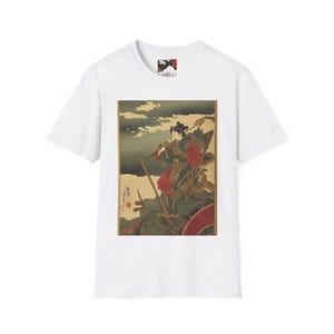 Samurai Japanese Art Unisex Softstyle T-Shirt, Warrior Tee, Asian Culture Top, Japan Style Shirt, Martial Arts Clothing
