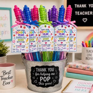 Summer Bubble Gift Tags | Teacher End of Year, Start of Year, Printable PDF, Editable Canva Template