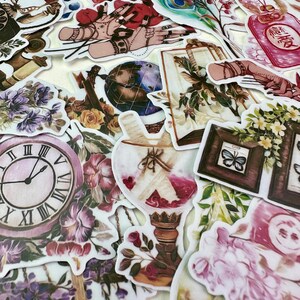 Objets floraux - Ensemble d'autocollants en papier