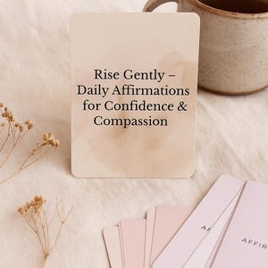 Tarjetas de Afirmaciones, Tarjetas Imprimibles, Baraja de Cartas, Afirmaciones Diarias, Confianza, Compasión, Autoestima, Amor Propio, Manifestación