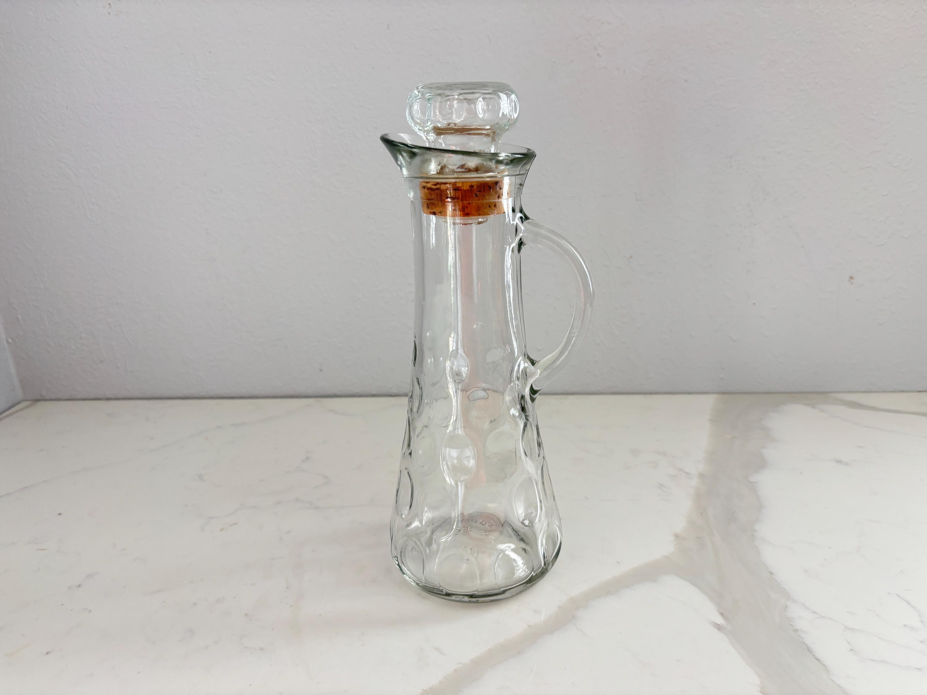 ANCIENNE CARAFE PICHET publicitaire MARTINI 33 cl en verre double