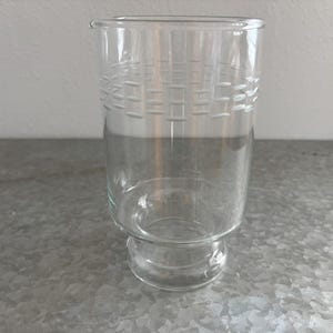 Vintage Martini Pitcher by Princess House Heritage, Etched Glass Mixer: Mid Century Cocktail Barware - MCM Juice Drinkware - 1960s Kitchen