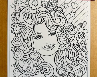 Dolly ARTon, Coloring Art Kit | Creative Activity for All Ages | Markers & Rhinestones Included