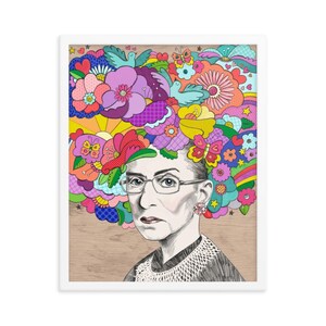 Notorious RBG, Justice Ruth Bader Ginsburg, Framed Original Giclee Print Wall Art Decor Women Children Kids Artwork