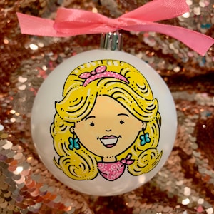 Original Hand Painted Ornament Famous Faces Celebrity Musician, Country Music, Pop Culture, PorTREEt, The CELEBarty Collection