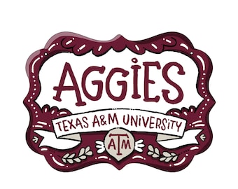 Texas A&M University, Aggies, Holiday Personalized Holiday Ornament Decoration, for College or University