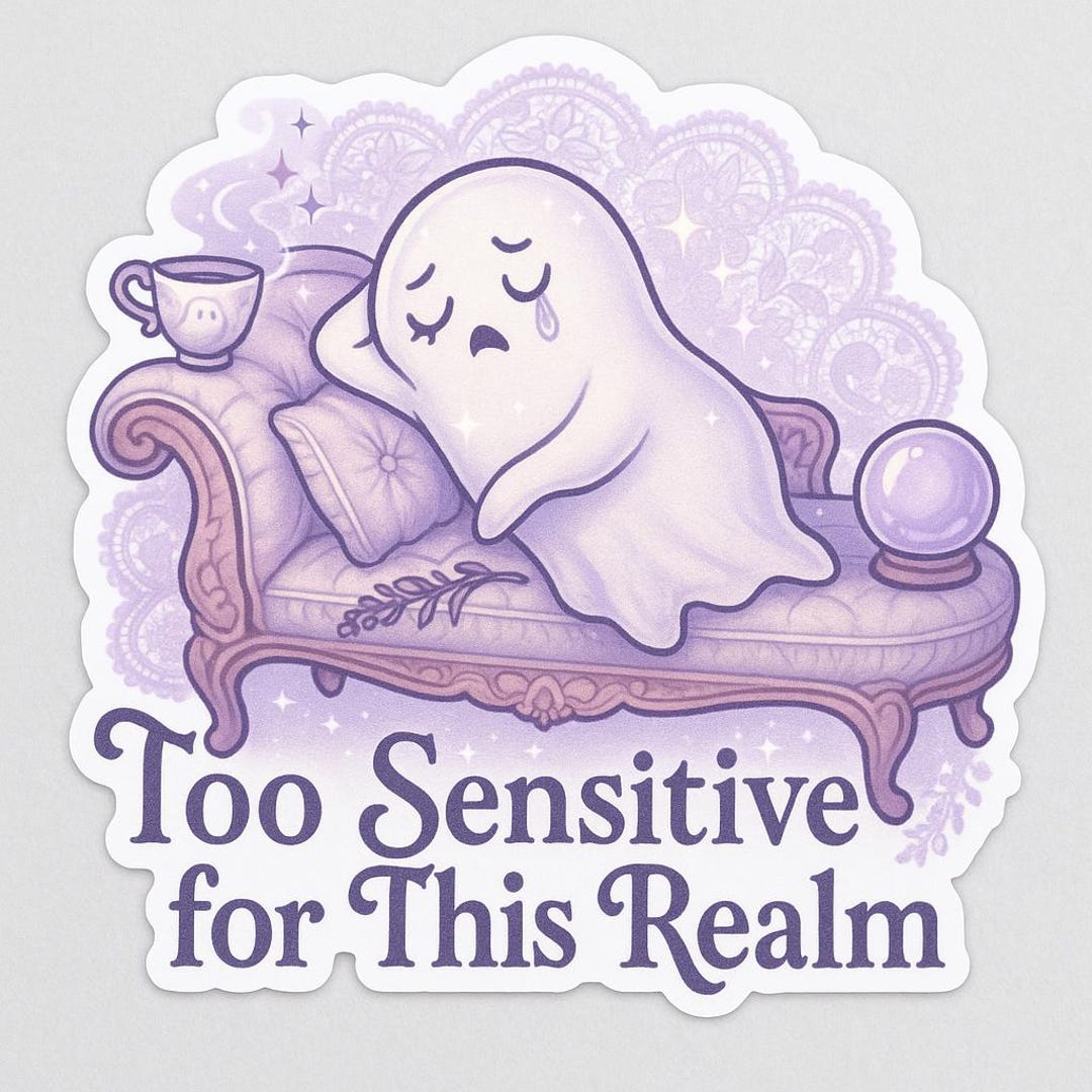 Whimsical Ghost Stickers, Cute Laptop Decor, Sensitive Soul Gift ...
