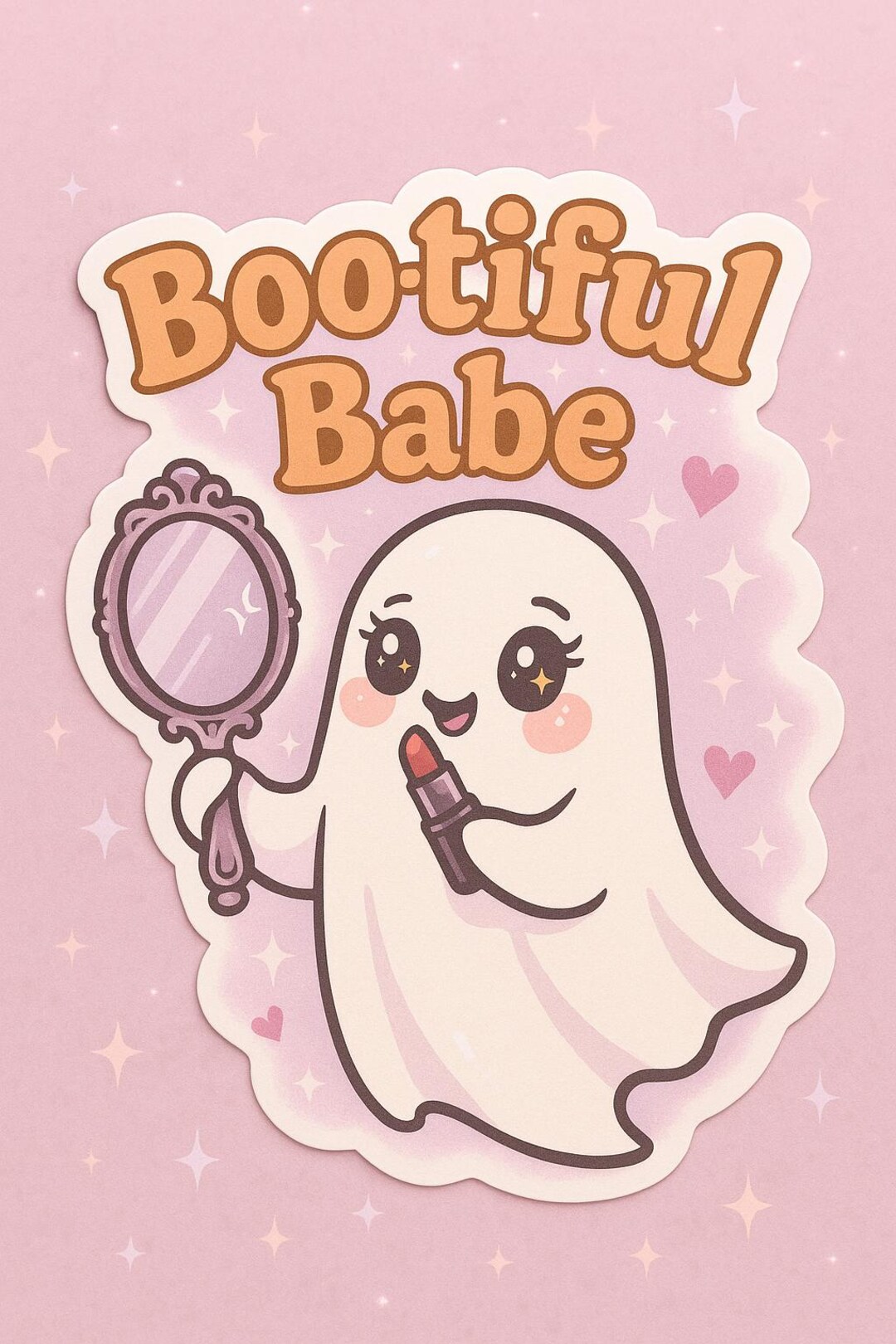 Bootiful Babe Ghost Sticker | Cute Halloween Decor, Kawaii Sticker for ...
