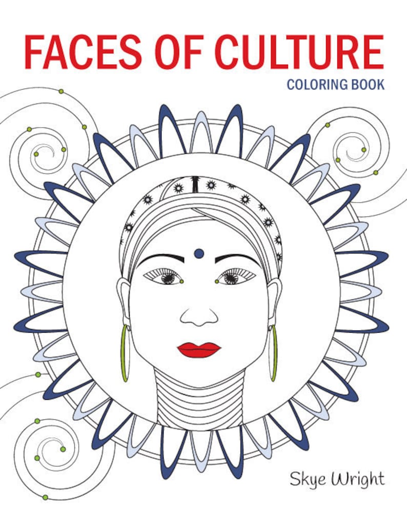 Faces of Culture Adult Coloring Book | Etsy