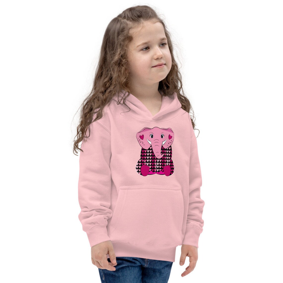 Tiktok Trendy Custom Pink Elephant Hoodie for Girls Etsy