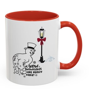 Whimsical Snowman Coffee Mug - Fun Holiday Gift, Naughty Christmas gift, Holiday Humor Cup, Christmas Funny Mug, Frosty Seasonal Cheer