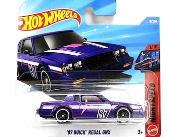 Hot Weels Treasure Hunt 87 Buick Regal GNX Short Card Diecast Die