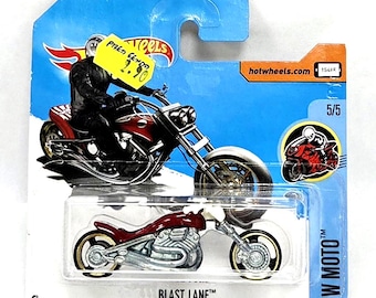 Hot Weels Treasure Hunt Blast Lane Chopper Fahrrad kurze Karte Die Cast Die Cast Spielzeug Spielzeug seltene Vintage Auto Motorrad