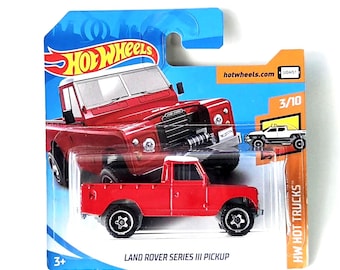 Hot Wheels Land Rover Serie III Pick Up coche de juguete de fundición a presión juguetes 1/64 coches vintage raros