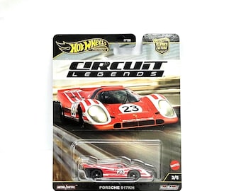Hot Wheels Porsche 917KH Circuit Legends Car Culture, juguete vintage raro y de metal fundido a presión de primera calidad.