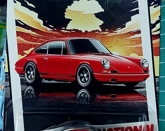 Hot Wheels 1/64 - Porsche 911 GT Série Circuit Racing #4/5 - Jaune - Année 2022 - Neuf