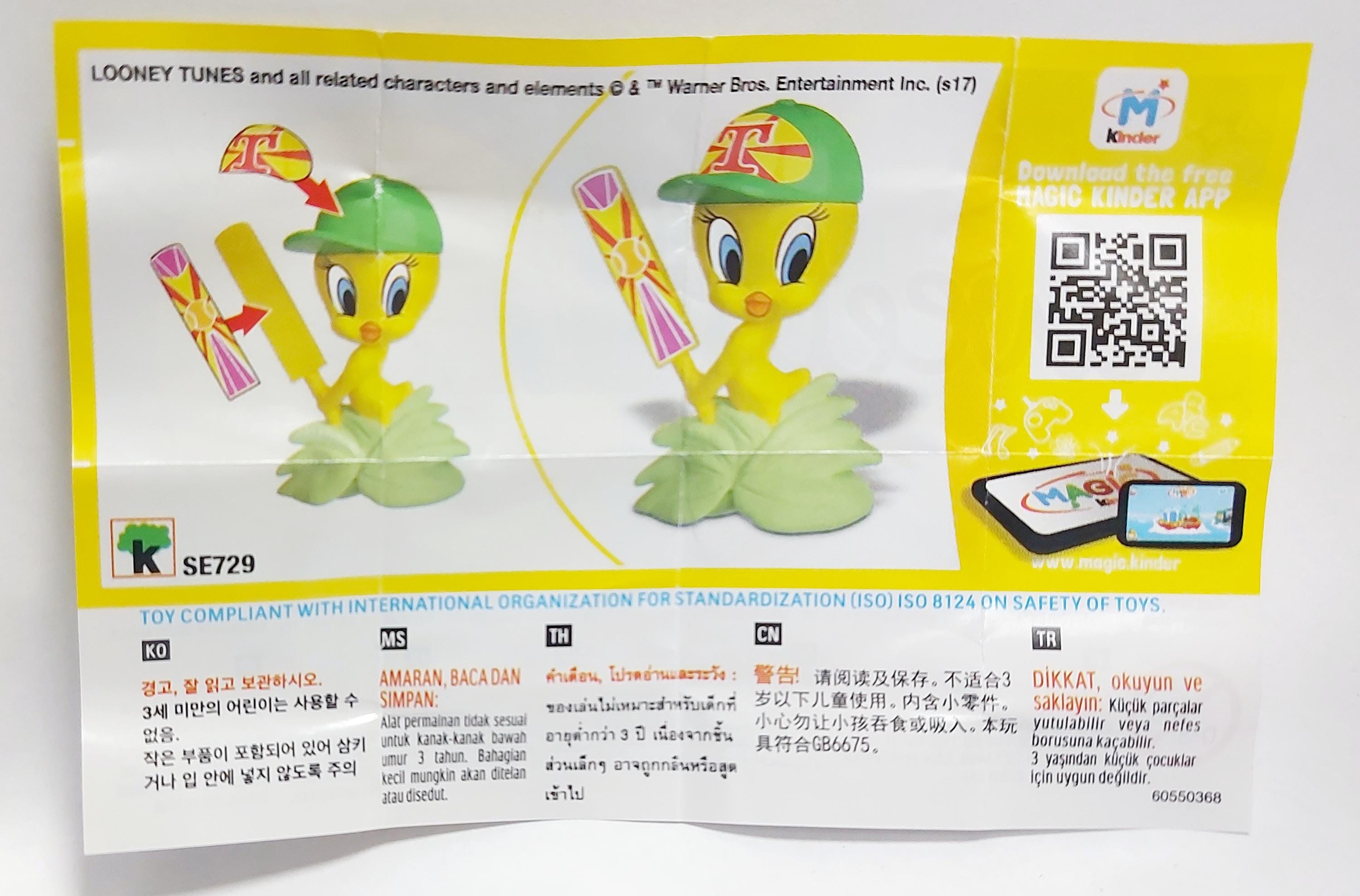Rare Vintage Kinder Joy Cricket Tweety SE729 VHTF Toys Surprise