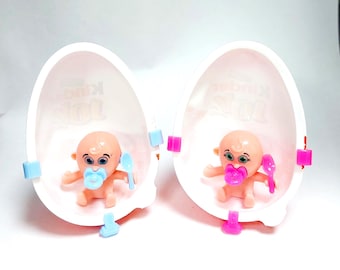 Rare vintage Kinder Joy  2 STROLLERS BABY FS535 FS535A VHTF toys surprise ferrero joy Toy
