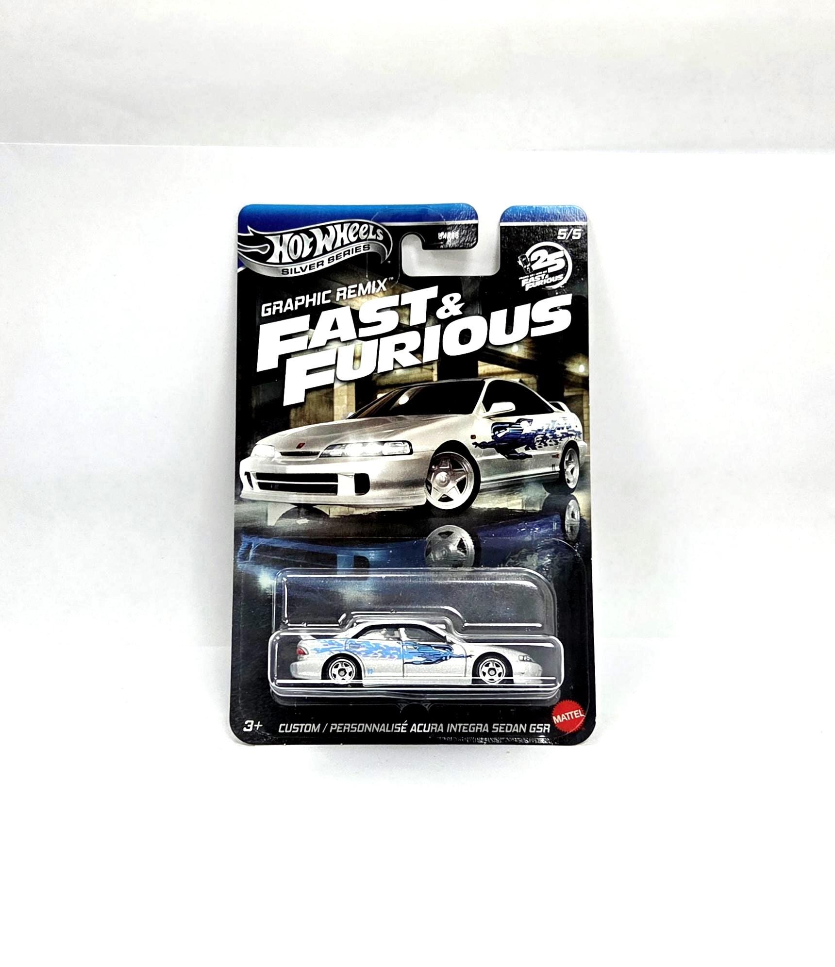 Hot Wheels Custom Acura Integra Sedan GSR FAST and FURIOUS Silver