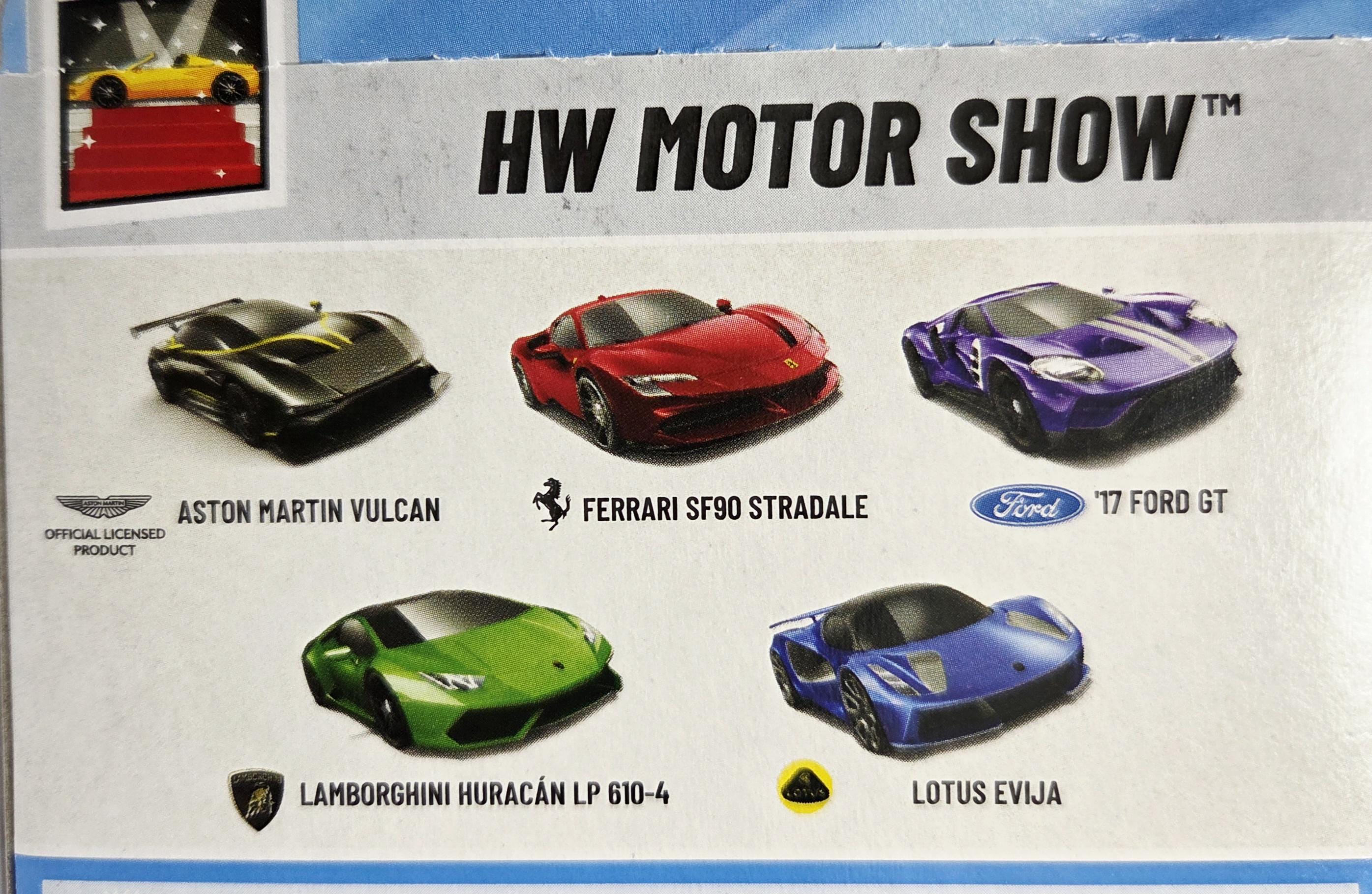 Hot Wheels 5 Pack HW Motor Show Ferrari SF90 Stradale Lamborghini