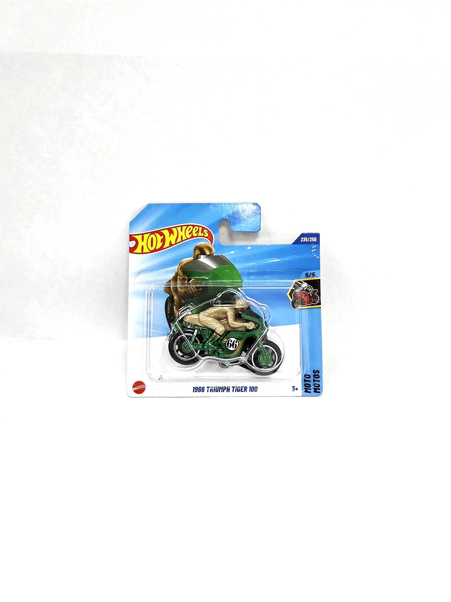 Hot Weels Treasure Hunt 1966 Triumph Tiger 100 Bike Short Card