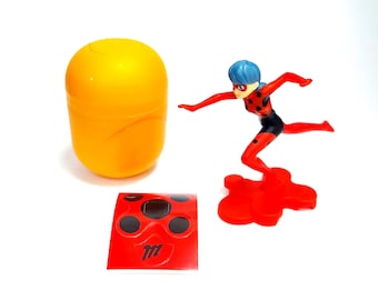 Raro Kinder Sorpresa vintage Miraculous Ladybug Marinette Dupain Cheng VD377 ZAG Heroez VHTF juguetes sorpresa ferrero joy Juguete