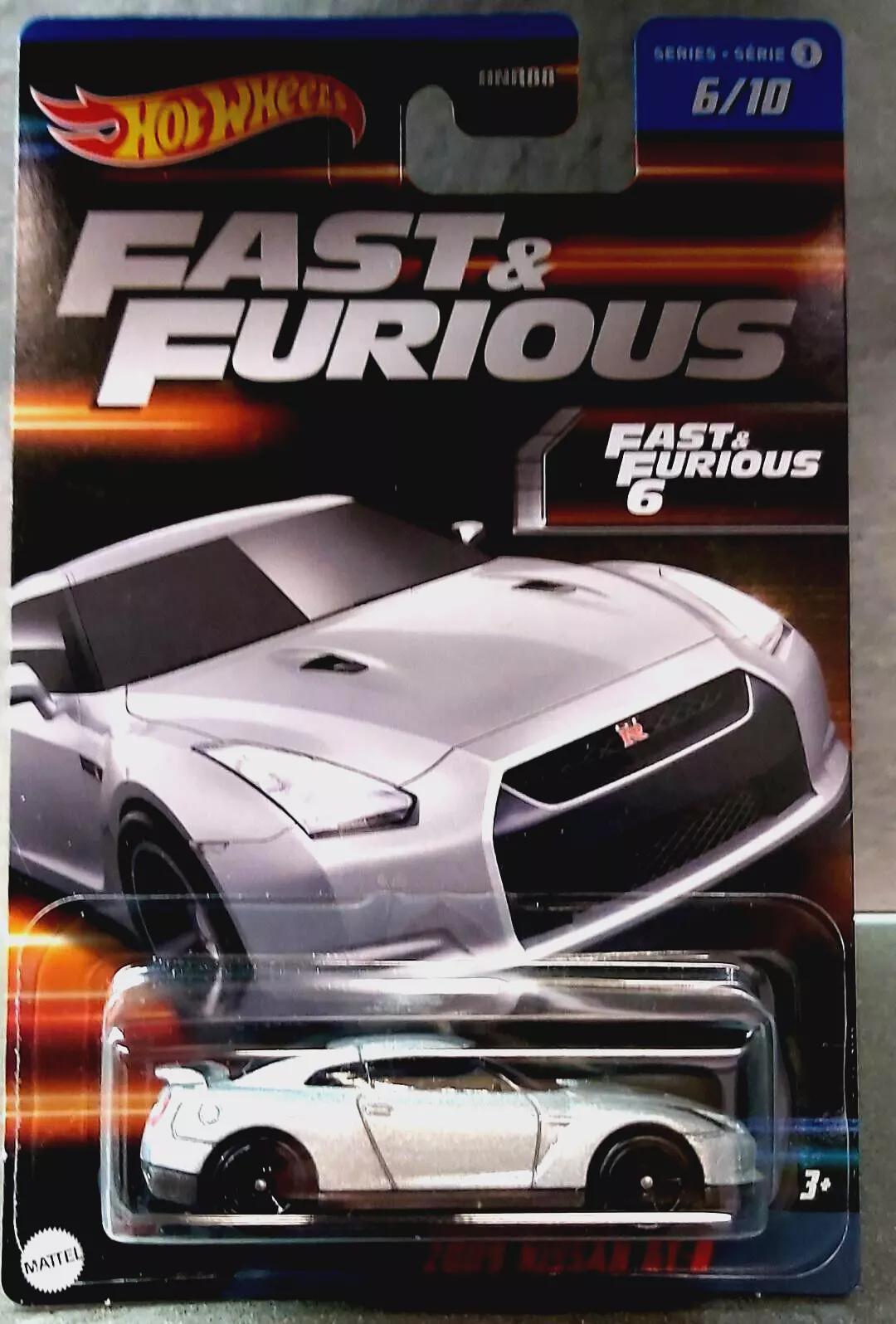 ホットウィール 2009年式 日産 GT-R シルバー ワイルド・スピード 6