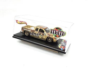 Coche de juguete vintage raro Hot Wheels M&M Chevy Silverado Custom Moc 1/64 Diecast