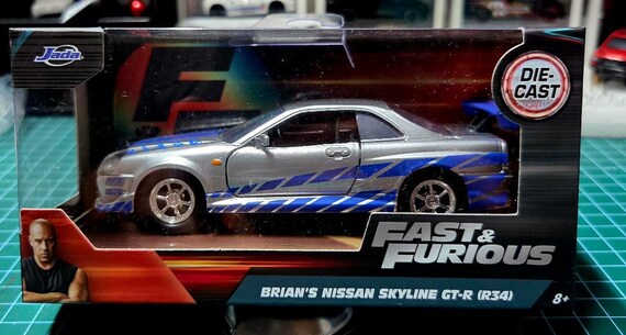 Jada 1/32 ブライアンズ 日産 スカイライン GT-R (R34) ワイルド