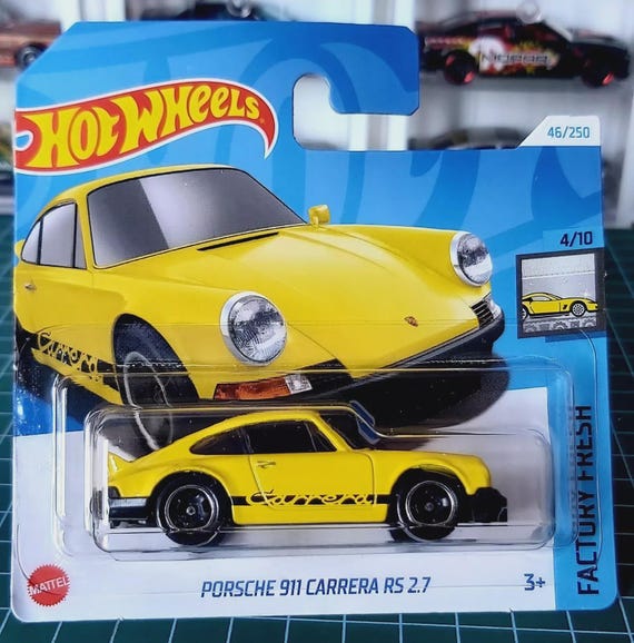 Hot Wheels PORSCHE 911 CARRERA RS 2.7 Yellow Short Card - Etsy