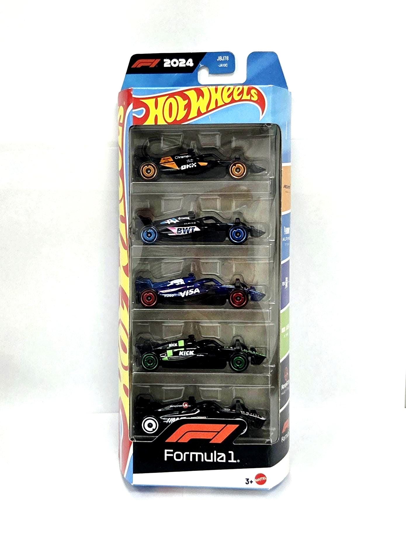 Hot Wheels 5 Pack FORMULA ONE F1 Mclaren Alpine Sauber Haas Red