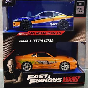 Jada Fast & Furious Nissan Silvia S15  Toyota Supra 2 pack 1/32 Legacy series